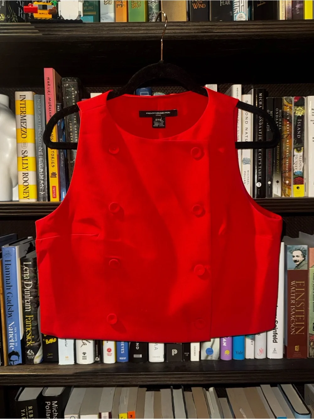 French Connection Red Shell Top - Picture 2 of 5